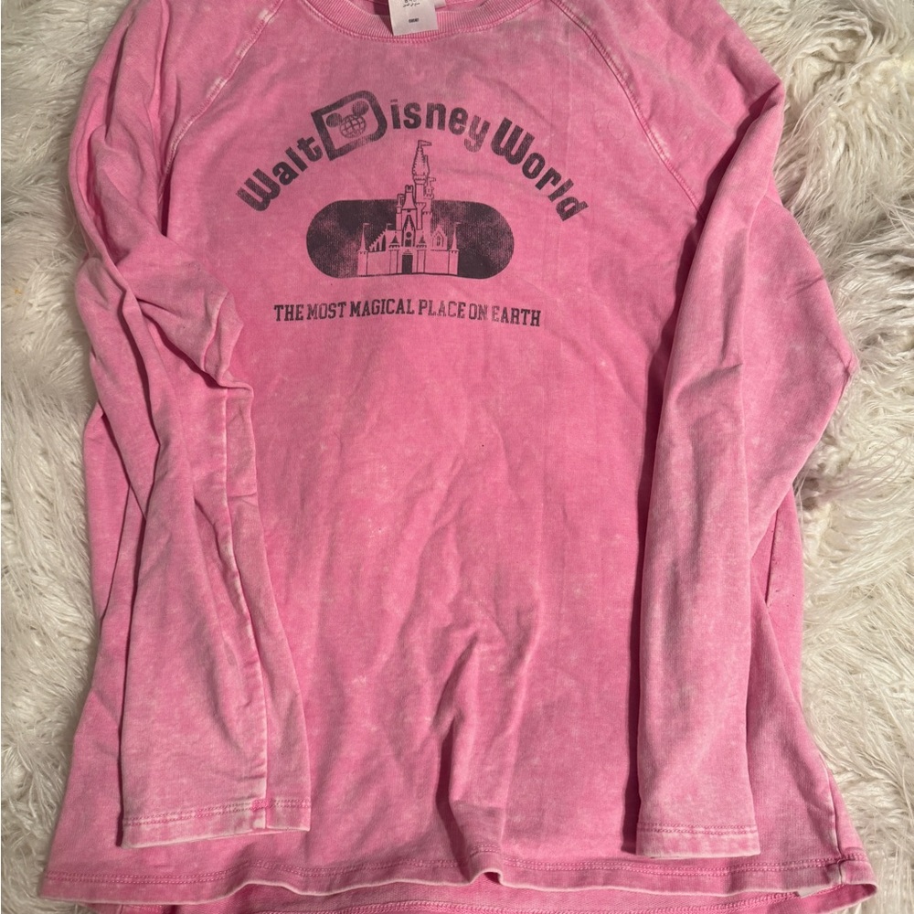 Walt Disney World The Most Magical Place on Earth pink long sleeve tee - Picture 2 of 4